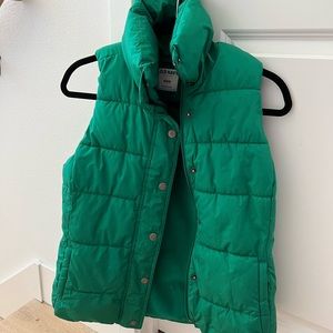 Green cute puffer vest